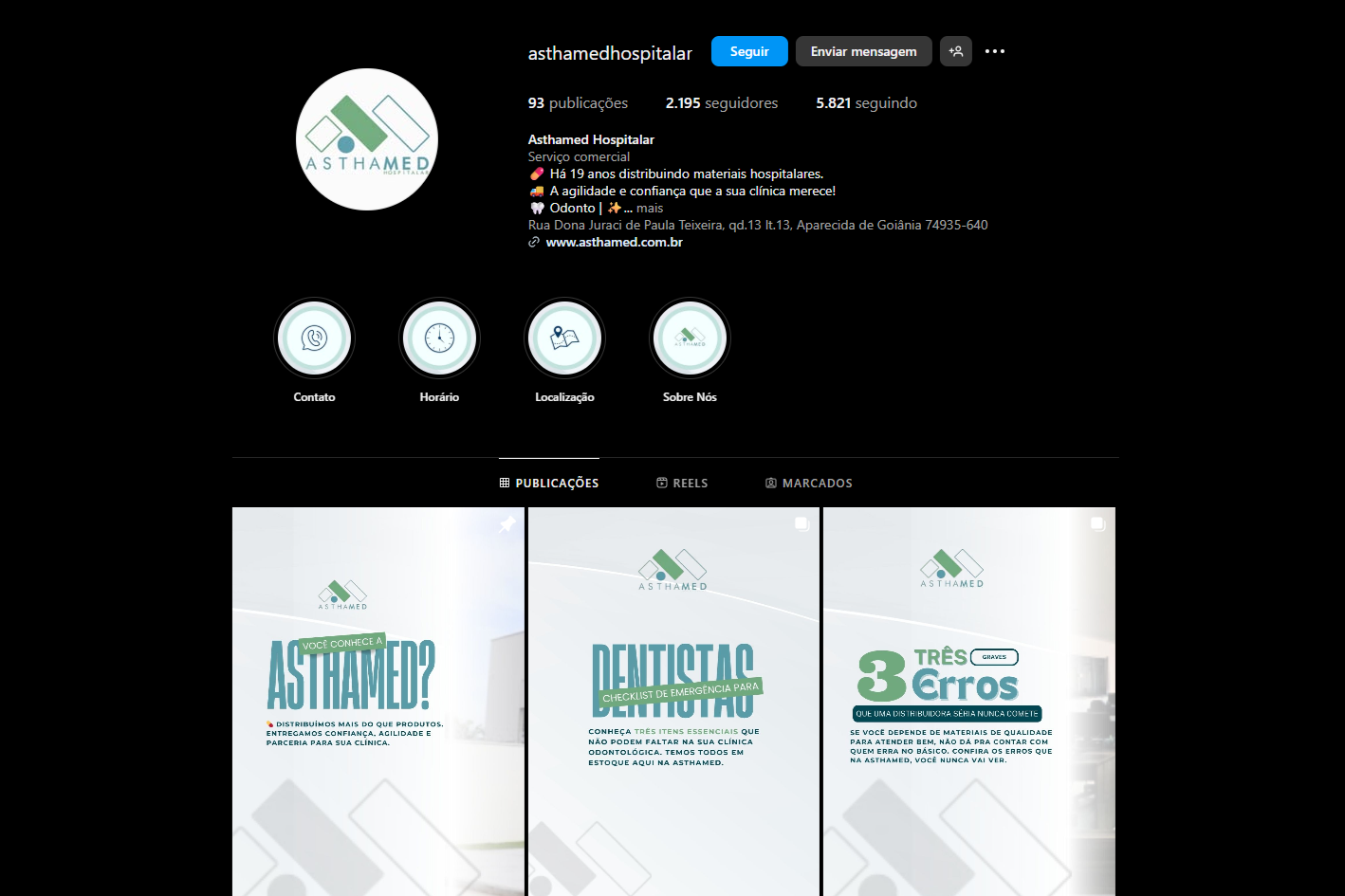 @asthamedhospitalar | Perfil do Instagram gerenciado pela Raddar Digital